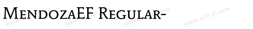 MendozaEF Regular字体转换